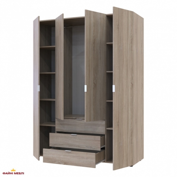 Шафа для одягу Дорос Гелар дуб сонома 4-х дверна 155 см 0