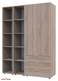 Шафа Дорос Гелар дуб сонома з 2 Етажерками 2-х дверна 153,9 см