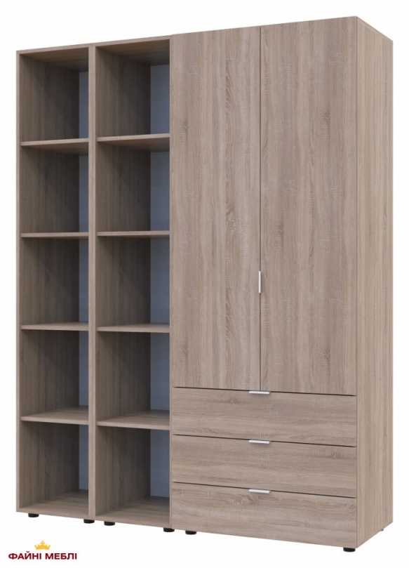 Шафа Дорос Гелар дуб сонома з 2 Етажерками 2-х дверна 153,9 см 0 Шафа Дорос Гелар дуб сонома з 2 Етажерками 2-х дверна 153,9 см 0