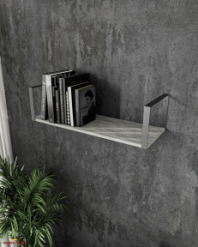 Полка настенная бетон/черный XS28