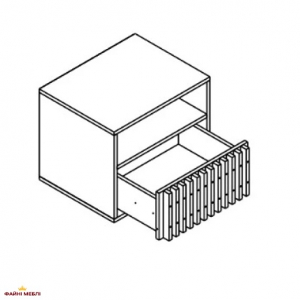 Тумба прикроватная KOM1S Брус 0