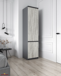 Шкаф Морели Т217 антрацит/бетон с полками 50 см