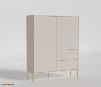 Шкаф распашный Матролюкс Доминика 2 дверный сатин 103 см