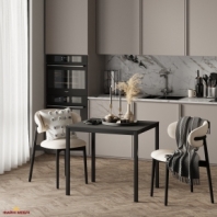 Обеденный стол Brevity Loft mini Графит/Чёрный металл