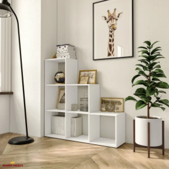 Стелаж білий на 6 комірок GT39