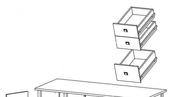Стол письменный BIU 1D3S 155 Марокко 4