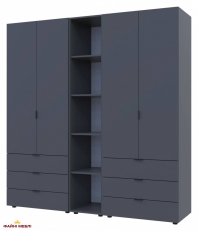 Шафа Дорос Гелар графіт з Етажеркою 4-х дверна 193,2 см