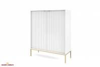 Комод высокий Белый/Золотые ножки K104 Nova