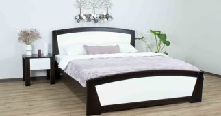 Ліжко двоспальне дерев'яне Дрімка Женева Бук