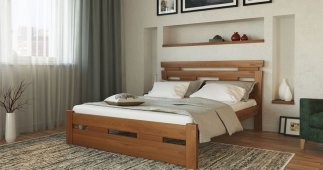 Кровать деревянная Лев Зевс массив Бук