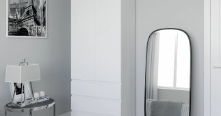 Шафа Морелі Т211 2 дверна білий з трубою 80 см