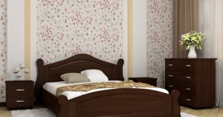 Кровать двуспальная деревянная Явито Венеция Массив Ольха / Ясень / Дуб 