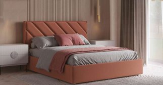 Ліжко м'яке двоспальне Городок меблі Мілана з підйомним механізмом та нішею для білизни