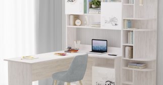 Стол угловой с надстройкой и эркером