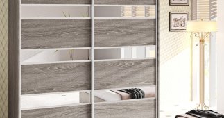 Шафа-купе 0,9м Модель-4 дводверна з дзеркалом