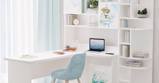 Стол угловой с надстройкой и эркером