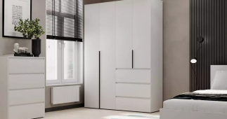 Шафа розпашна комбінована 4-дверна Art In Head №5 Light / Лайт 160 см