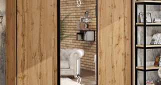 Шафа-купе з дзеркалом Комфорт меблі худмат 3 дверна 230 см