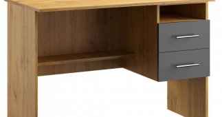 Стіл письмовий офісний №2 Київський Стандарт Дуб Аппалаччі / Антрацит