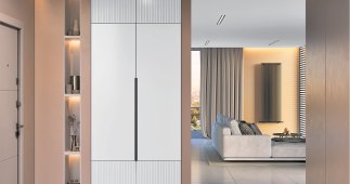 Шкаф 2Д + антресоль 2Д КС Лайн Элегант 2 дверный Белый 100 см