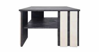 Журнальный стол T4 VS Интарсио Угольный Камень/Шелковый 68 см