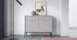 Комод Серый/Черные ножки KSZ104 Nova