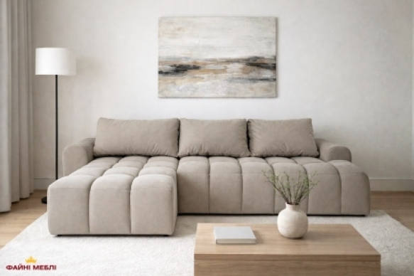 Кутовий диван розкладний дельфін Бабл Шик Галичина 323 х 169 см