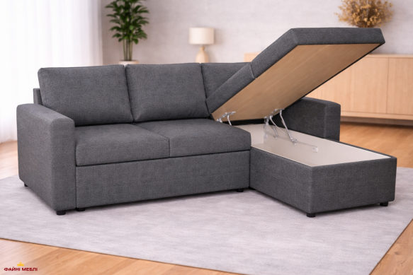 Кутовий диван розкладний дельфін Анжело Меблі Стиль 223 х 151 см 5