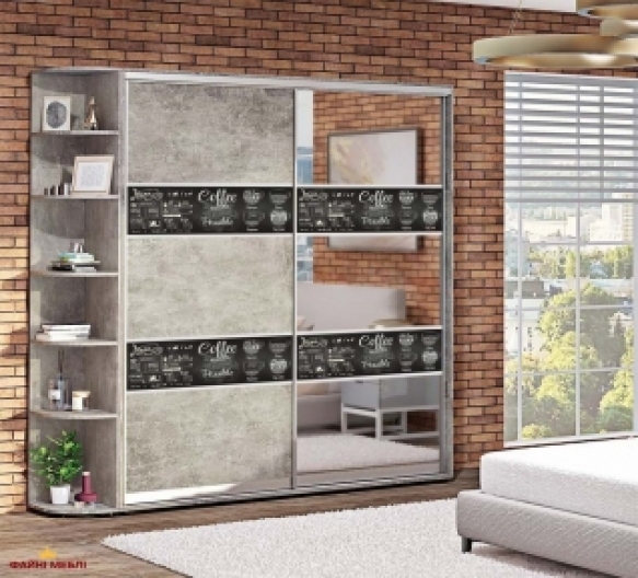 Шкаф-купе 1,2м Модель-3 двухдверный с зеркалом