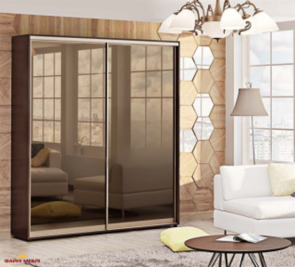 Шкаф-купе 1,2м двухдверная бронза графит худмат