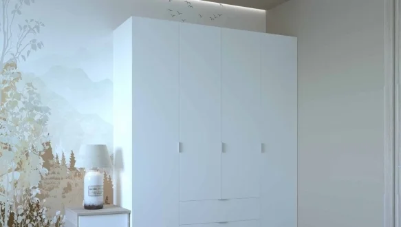 Шафа 4Д Гелар Дорос 4 дверна білий 155 см 16