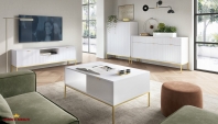 Модульна вітальня Білий/Золоті ніжки Nova