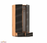 Шафа 2д + 2шх КС Афіна 2 дверна чорний глянець 100 см