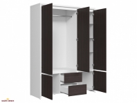 Шафа BRW Poland Kaspian 3 дверна каштан 154 см