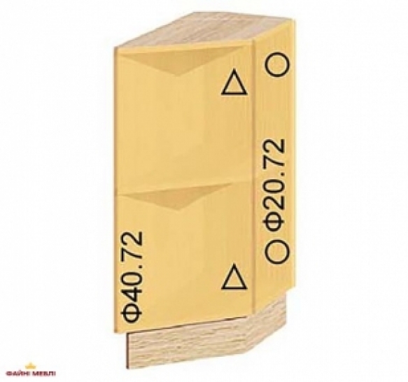 Тумба нижняя Н30.82.2Д кут. гнут. Софт