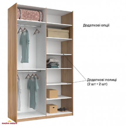 Шкаф-купе с зеркалом 1,5х2,4 Лилу 10