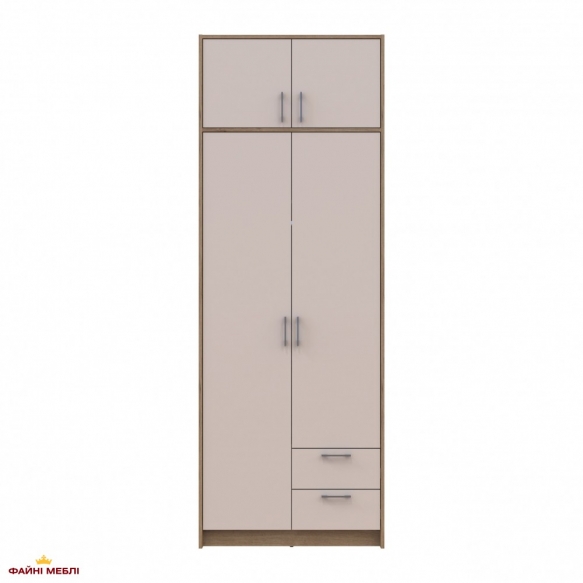 Шафа для одягу Дорос Ронді кашемір з антресоллю 2 дверна 82 см 7