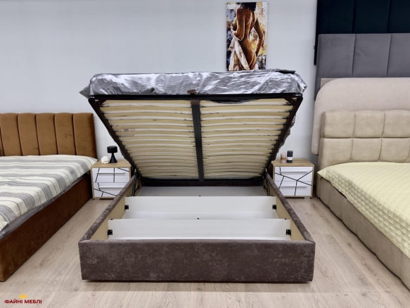 Кровать мягкая Городок меблі Дебора с подъемным механизмом и нишей для белья 4