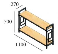 Стеллаж 2 полки Квадро лонг