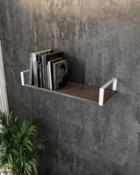 Полиця настінна венге темний/білий XR28