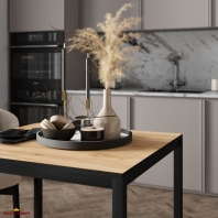 Обеденный стол Brevity Loft mini Дуб крафт золотой/Чёрный металл