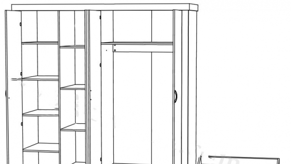 Шкаф 2D1S Лавенда 1