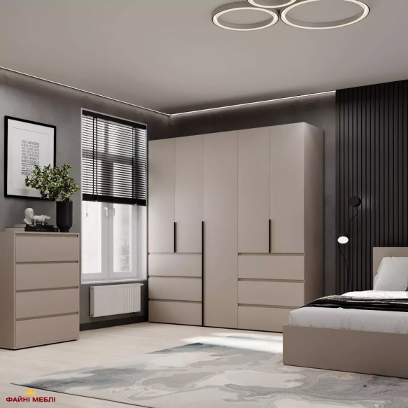 Шкаф распашной комбинированный 5-дверный Art In Head №3 Light 200 см 3 Шкаф распашной комбинированный 5-дверный Art In Head №3 Light 200 см 3