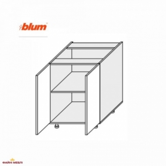 Секция нижняя 80Н/820 2дв Pro Blum Миллениум WG
