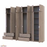 Шафа для одягу Дорос Лукас дуб сонома 7 дверна 295 см