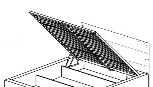 Ліжко LOZ/160 з підйомним механізмом Мерс 2