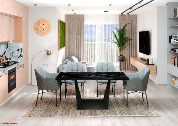 Стіл Edmund (160-240 см) Marquina Black Matt 3