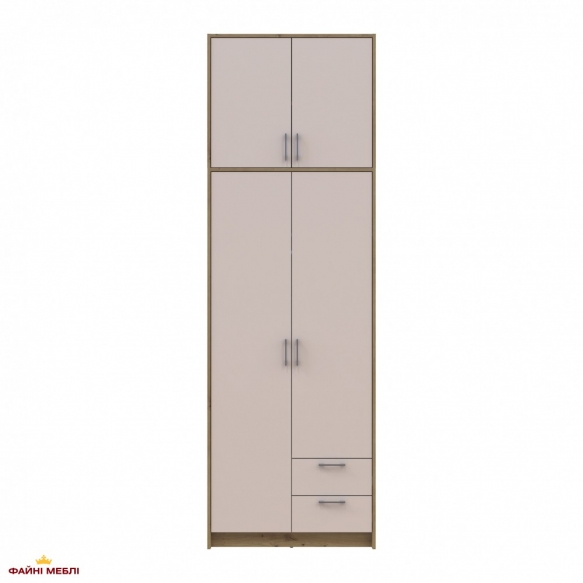Шафа для одягу Дорос Ронді кашемір з високою антресоллю 2 дверна 82 см 2