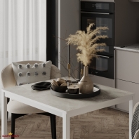 Обеденный стол Brevity Loft mini Ателье светлый/Белый металл