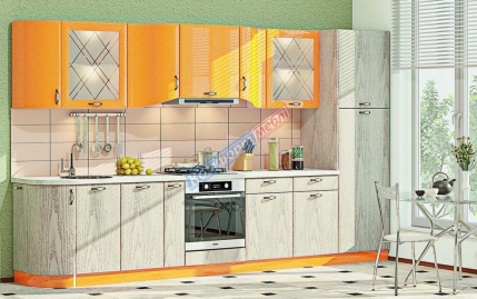 Модульная кухня Хай-тек з деревяной текстурой 7